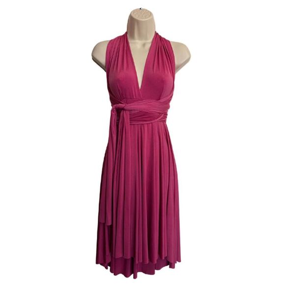 The Jersey Maid Mauve Pink Versatile Dress Size M - Picture 3 of 12